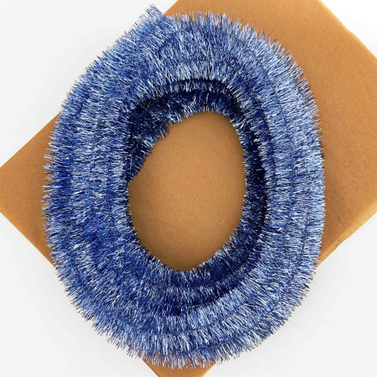 Ice Blue Metallic Wired Tinsel Trim or Garland ~ 7/8" wide ~ 10 meter length